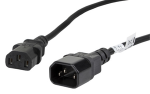 Lanberg CA-C13E-11CC-0018-BK cable de transmisión Negro 1,8 m C13 acoplador C14 acoplador