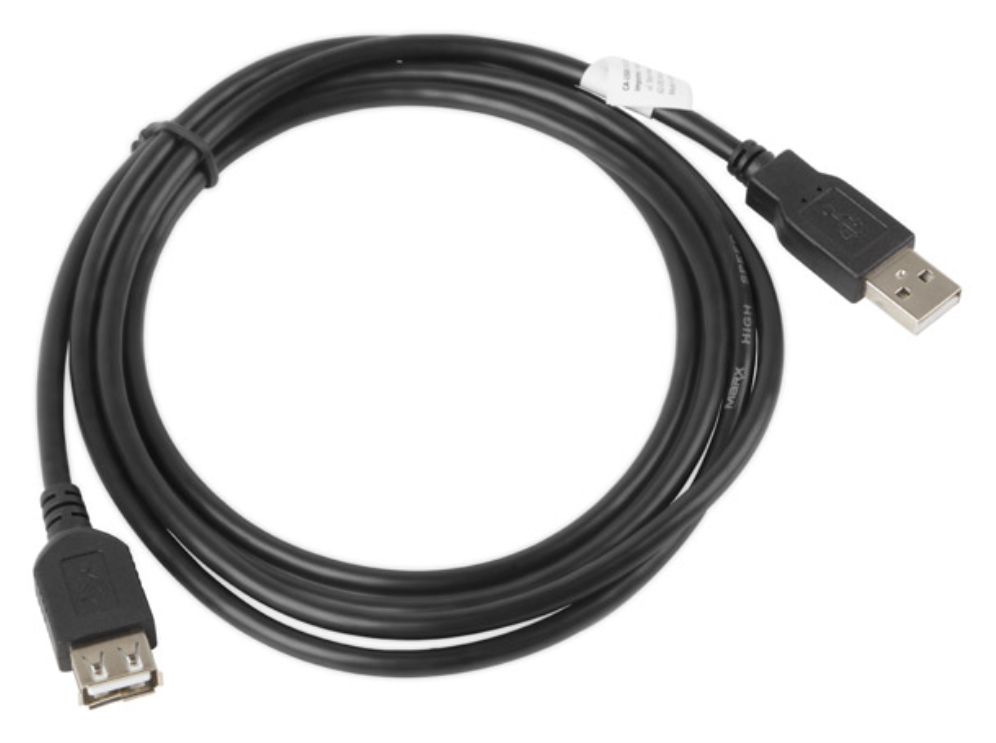 Lanberg CA-USBE-10CC-0018-BK cable USB USB 2.0 1,8 m USB A Negro