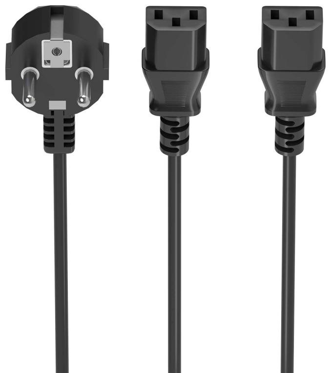 AISENS A132-0864 cable de transmisión 3 m CEE7/7 Acoplador C13 2 x