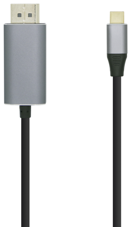 AISENS Cable conversor USB-C a Displayport 4K@60HZ, USB-C/M-DP/M, Negro, 0.8m