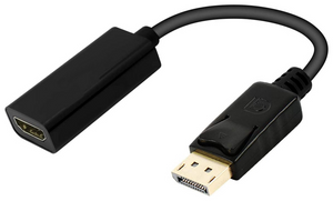 Ewent EC1456 adaptador de cable de vídeo 0,15 m DisplayPort HDMI tipo A (Estándar) Negro