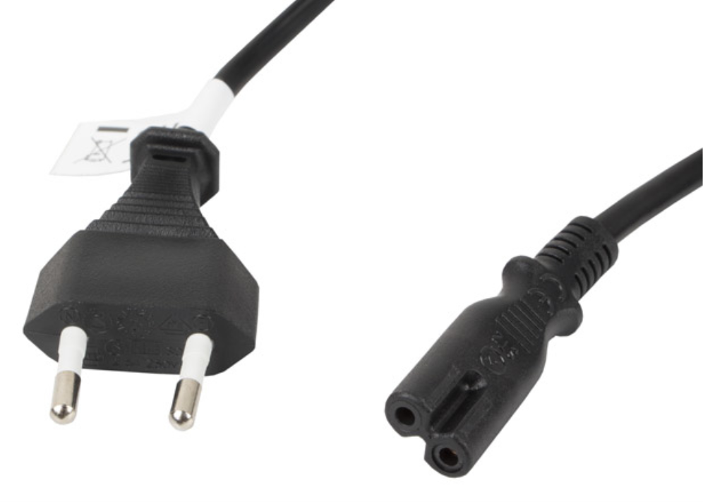 Lanberg CA-C7CA-11CC-0018-BK cable de transmisión Negro 1,8 m C7 acoplador CEE7/16