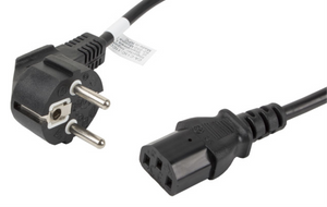 Lanberg CA-C13C-11CC-0018-BK cable de transmisión Negro 1,8 m C13 acoplador CEE7/7