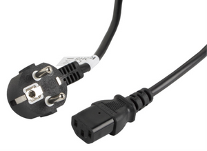 Lanberg CA-C13C-11CC-0050-BK cable de transmisión Negro 5 m C13 acoplador CEE7/7