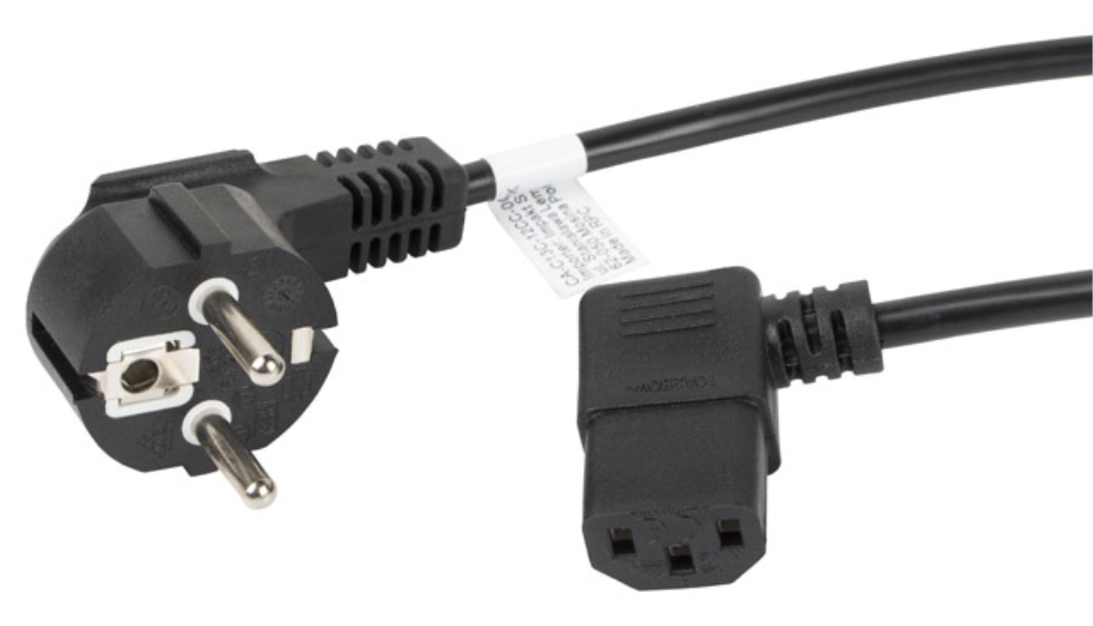 Lanberg CA-C13C-12CC-0018-BK cable de transmisión Negro 2 m C13 acoplador CEE7/7