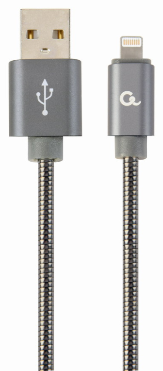 Cablexpert CC-USB2S-AMLM-1M-BG cable de conector Lightning 8 m Gris