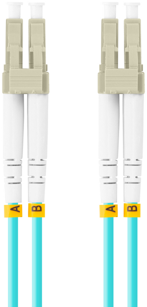 Lanberg FO-LULU-MD31-0050-TQ Cable de fibra óptica e InfiniBand 5 m LC Color aguamarina