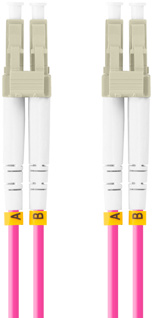 Lanberg FO-LULU-MD41-0050-VT Cable de fibra óptica e InfiniBand 5 m LC Violeta