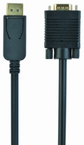 Gembird CCP-DPM-VGAM-6 adaptador de cable de vídeo 1,8 m VGA (D-Sub) DisplayPort Negro