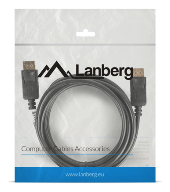 Lanberg CA-DPDP-10CC-0030-BK cable DisplayPort 3 m Negro