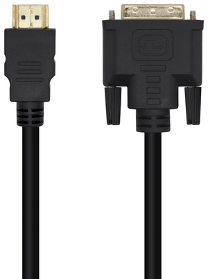 AISENS Cable DVI A HDMI, DVI 18+1/M-HDMI A/M, Negro, 3.0m