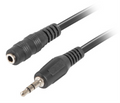 Lanberg CA-MJFJ-10CC-0050-BK cable de audio 5 m 3,5mm Negro