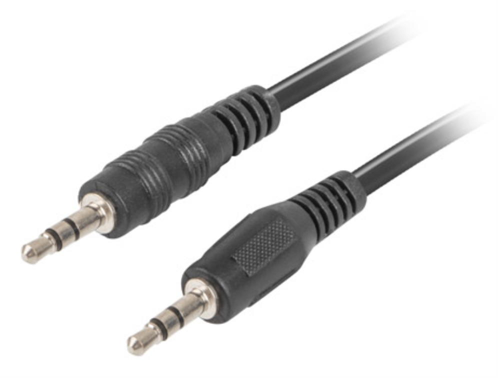 Lanberg CA-MJMJ-10CC-0020-BK cable de audio 2 m 3,5mm Negro