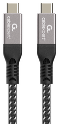 Gembird CCBP-USB4-CMCM240-1.5M cable USB USB4 Gen 3x2 1,5 m USB C Negro, Plata