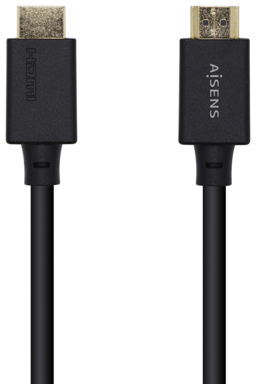 AISENS Cable HDMI V2.1 Ultra Alta Velocidad / HEC Certificado 8k@60Hz 48Gbps, A/M-A/M, Negro, 3.0m