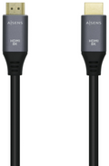 AISENS Cable HDMI V2.1 Ultra Alta Velocidad / HEC 8k@60Hz 48Gbps, A/M-A/M, Gris/Negro, 1.5m