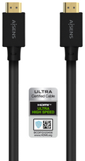 AISENS Cable HDMI V2.1 Ultra Alta Velocidad / Hec 8K@60Hz 48Gbps, A/M-A/M, Negro, 5.0M