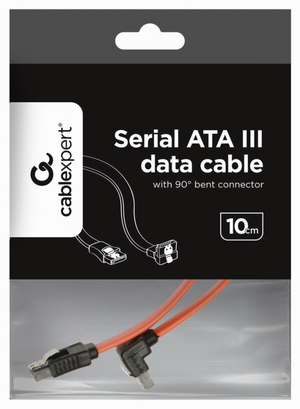 Gembird CC-SATAM-DATA90 cable de SATA 0,5 m Negro, Rojo