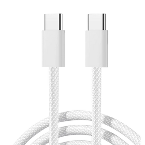 Joyroom Cable trenzado Ben Series 60 W USB‑C a USB‑C 1 m (Blanco)