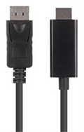 Lanberg CA-DPHD-11CC-0010-BK cambiador de género para cable DisplayPort HDMI Negro