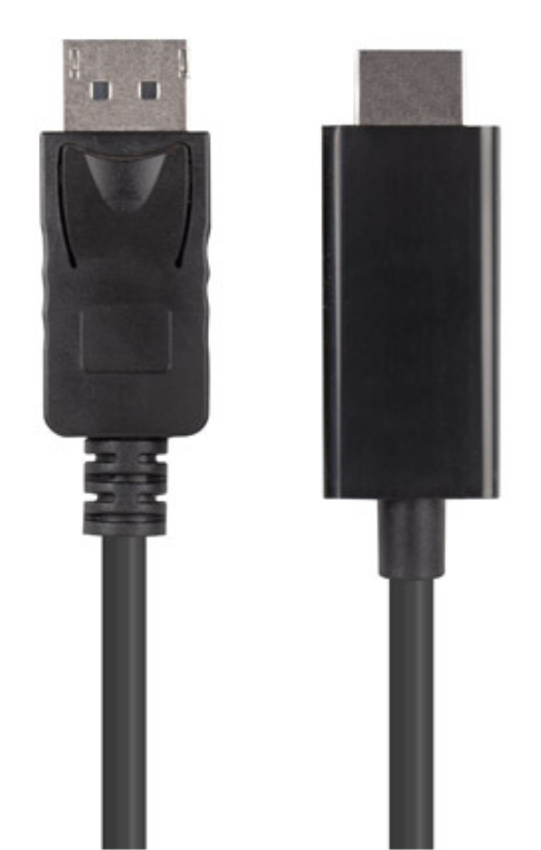 Lanberg CA-DPHD-11CC-0030-BK cambiador de género para cable DisplayPort HDMI Negro