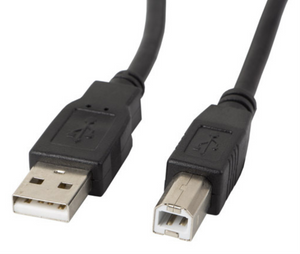 Lanberg CA-USBA-10CC-0005-BK cable USB USB 2.0 0,5 m USB B Negro