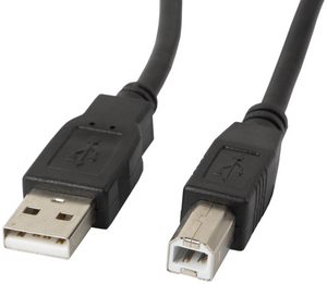 Lanberg CA-USBA-10CC-0010-BK cable USB USB 2.0 1 m USB B Negro