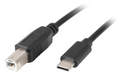 Lanberg CA-USBA-13CC-0018-BK cable USB USB 2.0 1,8 m USB B USB C Negro