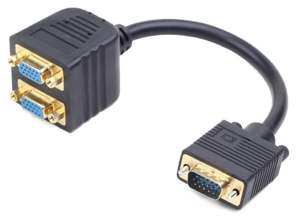 Gembird CC-VGAX2-20CM cable VGA 0,2 m VGA (D-Sub) 2 x VGA (D-Sub) Negro