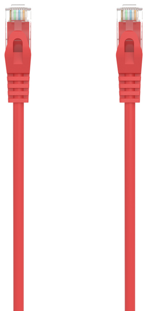 AISENS Cable de Red Latiguillo RJ45 LSZH Cat.6A 500 Mhz UTP AWG24, Rojo, 1.0M
