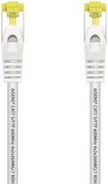 AISENS Cable De Red Latiguillo RJ45 LSZH Cat.7 600 MHz S/FTP PIMF AWG26, Blanco, 1.0 m