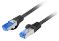 Lanberg PCF6A-10CC cable de red Negro 1 m Cat6a S/FTP (S-STP)