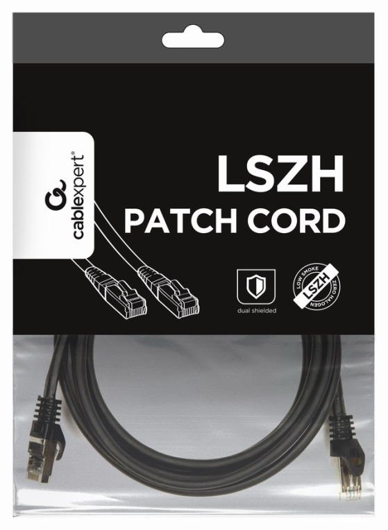 Gembird PP6A-LSZHCU-BK-3M cable de red Negro Cat6a S/FTP (S-STP)