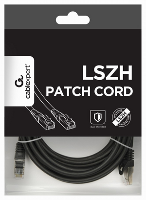 Gembird PP6A-LSZHCU-BK-5M cable de red Negro Cat6a S/FTP (S-STP)