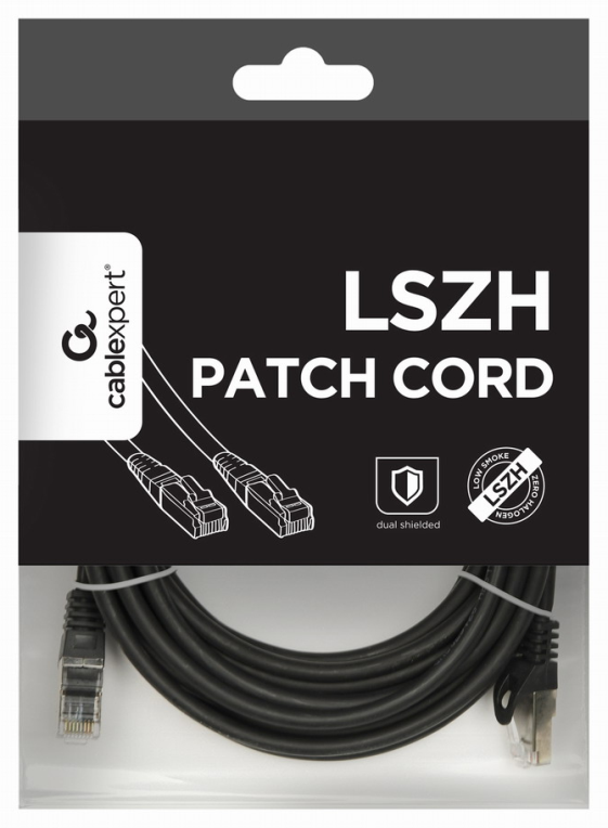 Gembird PP6A-LSZHCU-BK-5M cable de red Negro Cat6a S/FTP (S-STP)