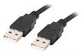 Lanberg CA-USBA-20CU-0010-BK cable USB USB 2.0 1 m Negro
