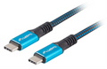 Lanberg CA-CMCM-45CU-0005-BK cable USB USB4 Gen 2x2 0,5 m USB C Negro, Azul