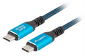 Lanberg CA-CMCM-45CU-0010-BK cable USB USB 3.2 Gen 2 (3.1 Gen 2) 1 m USB C Negro, Azul