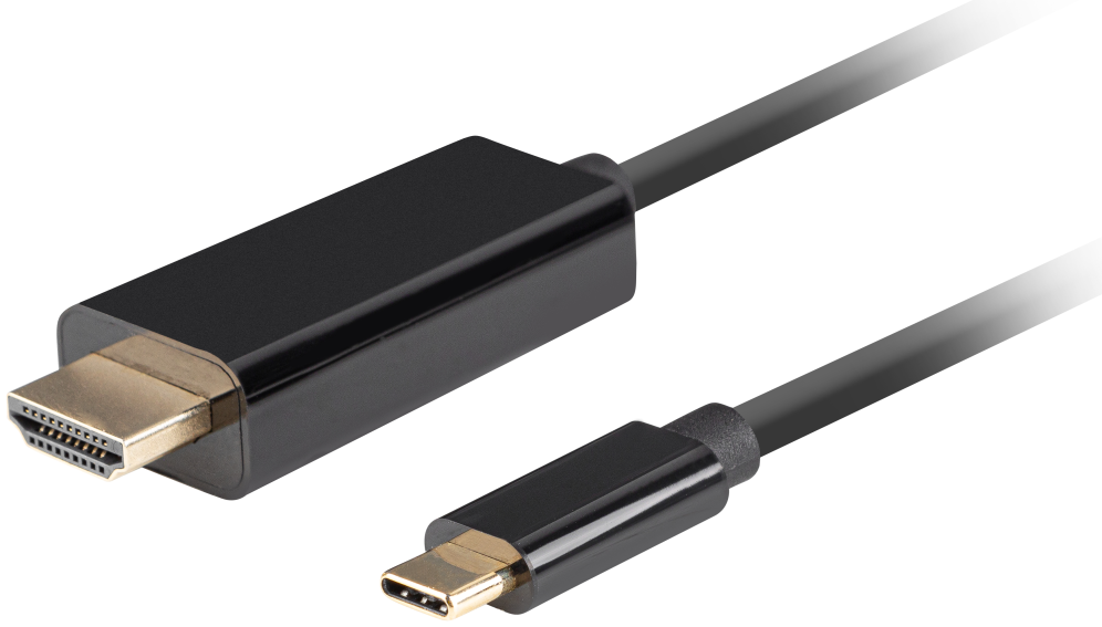 Lanberg CA-CMHD-10CU-0018-BK adaptador de cable de vídeo 1,8 m USB Tipo C HDMI