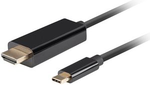 Lanberg CA-CMHD-10CU-0030-BK adaptador de cable de vídeo 3 m USB Tipo C HDMI