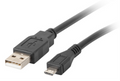 Lanberg CA-USBM-10CC-0003-BK cable USB USB 2.0 0,3 m Micro-USB B USB A Negro