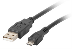 Lanberg CA-USBM-10CC-0003-BK cable USB USB 2.0 0,3 m Micro-USB B USB A Negro