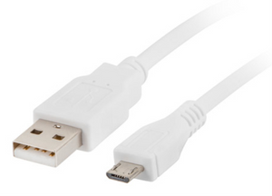 Lanberg CA-USBM-10CC-0018-W cable USB USB 2.0 1,8 m Micro-USB B USB A Blanco