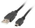 Lanberg CA-USBK-10CC-0018-BK cable USB USB 2.0 1,8 m Mini-USB A USB A Negro