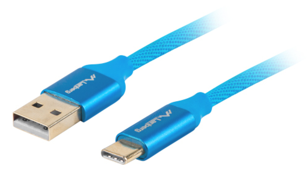 Lanberg CA-USBO-22CU-0010-BL cable USB USB 2.0 1 m USB C USB A Azul