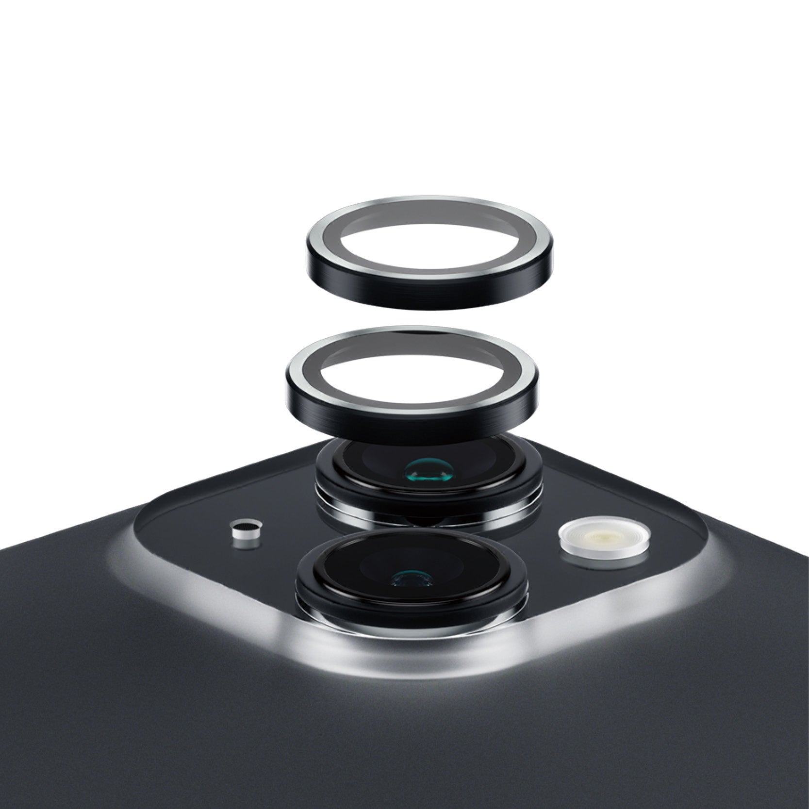 Hoops® Camera Lens Protector Black iPhone 15 | 15 Plus Protector de pantalla Apple 1 pieza(s)