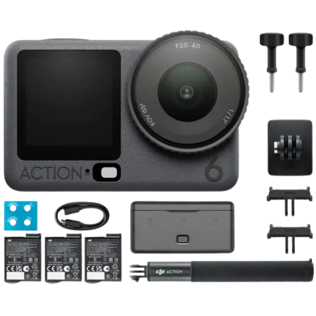 Cámara Deportiva DJI Osmo Action 6 Adventure Combo 4K UltraHD WIFI BT UltraWide Estabilización