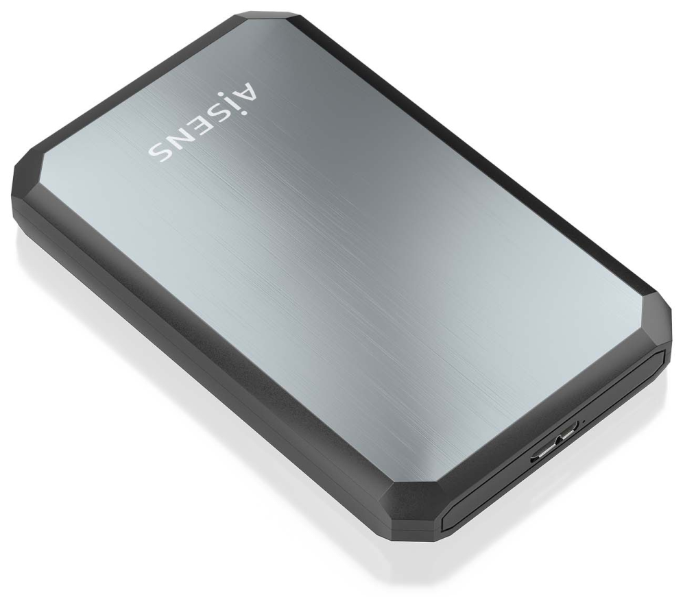 AISENS ASE-2529B caja para disco duro externo Carcasa de disco duro/SSD Negro, Gris 2.5"