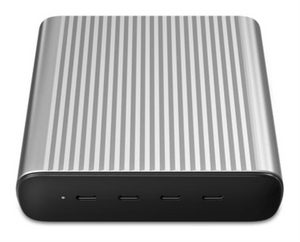 HYPER 245W GaN Desktop Charger Portátil, Smartphone, Tableta Negro, Plata Corriente alterna, Batería Carga rápida Interior