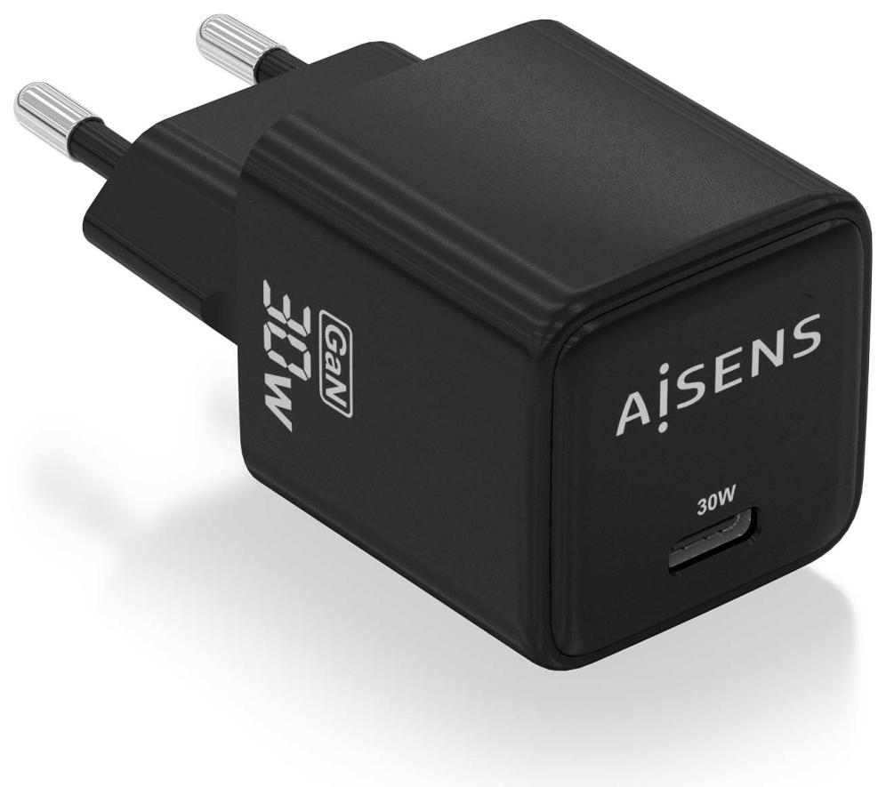 AISENS ASCH-30W1P036-BK cargador de dispositivo móvil Universal Corriente alterna Carga rápida Interior